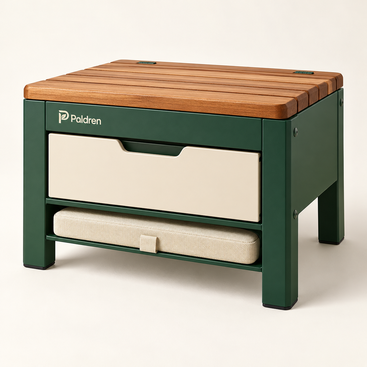 Paldren RootRest Garden Storage Stool with Drawer & Kneeling Pad