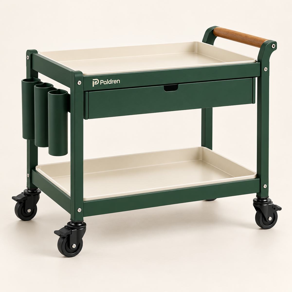 Paldren GroveRoll Garden Tool Cart with Dual Trays & Tool Holders
