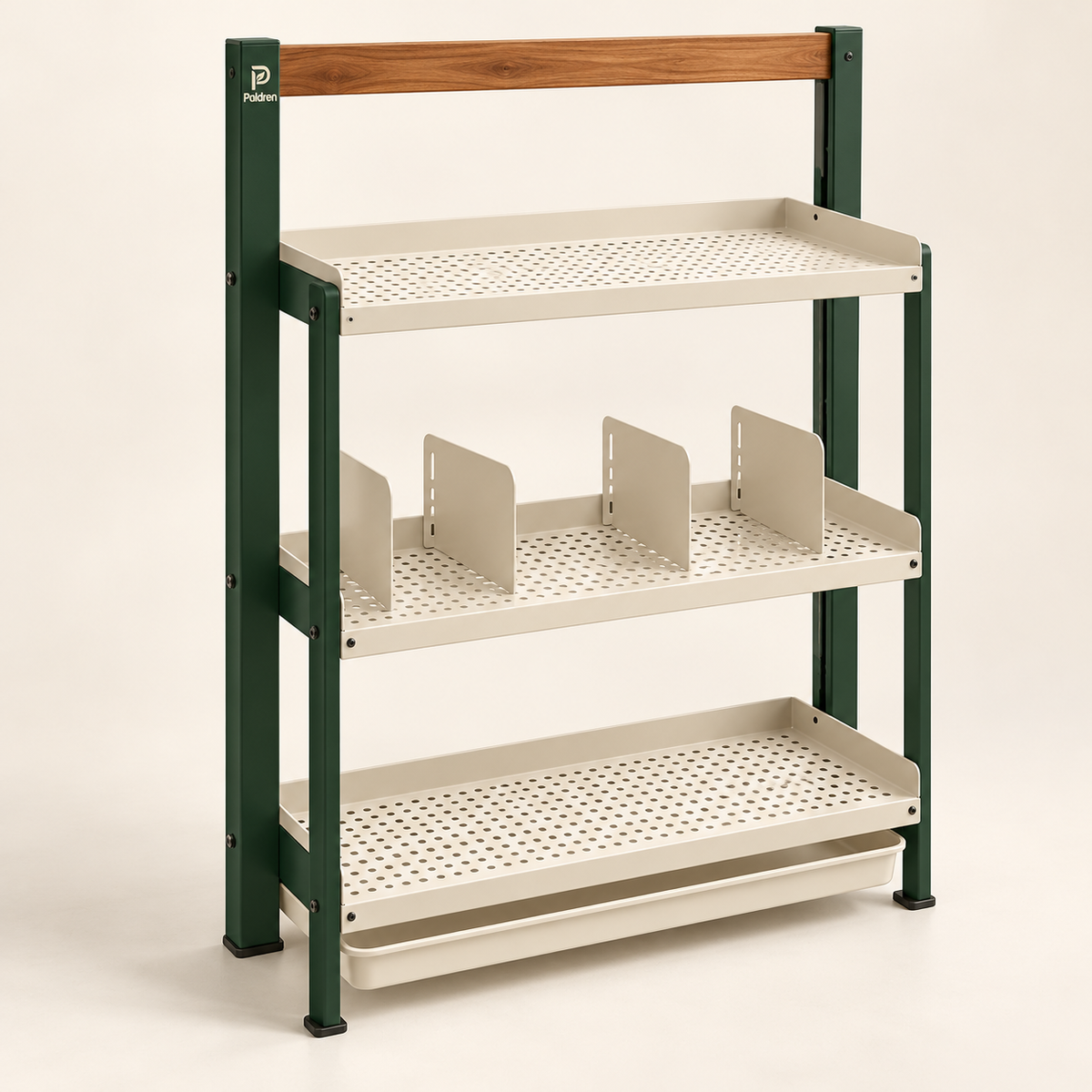 Paldren PotNest Three-Tier Garden Organizer with Dividers & Drip Tray