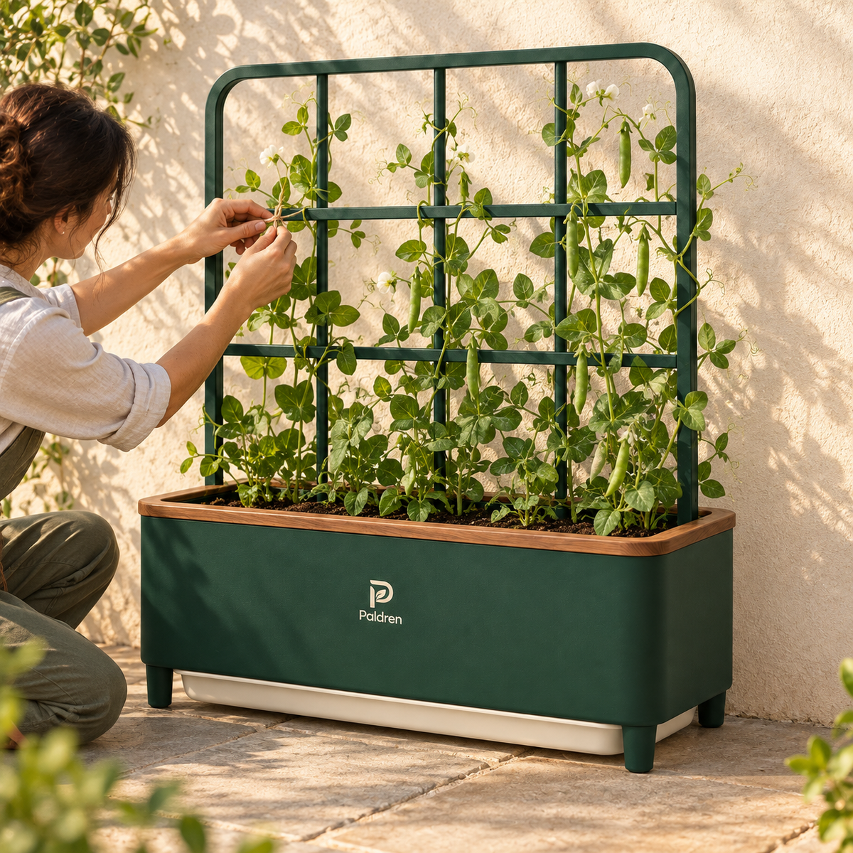 Paldren VineLift Garden Planter with Integrated Trellis